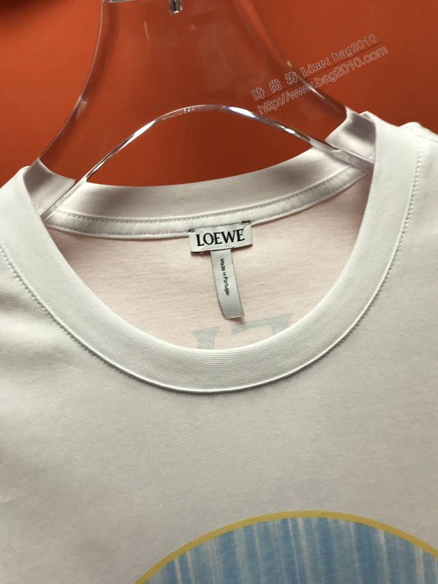 Loewe2020新款T恤 羅意威白色男短袖  tzy2413